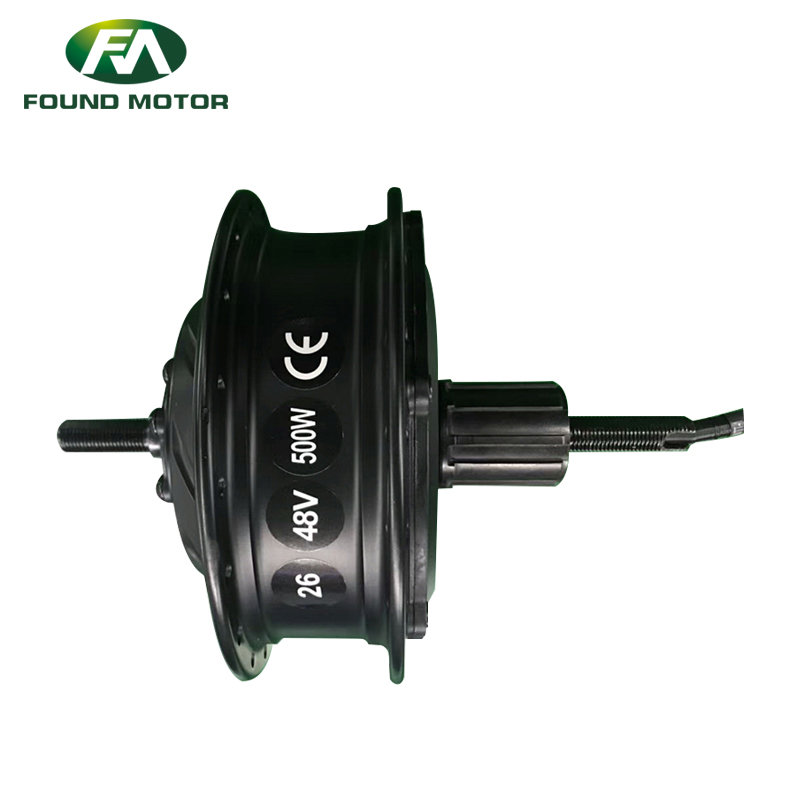 48V 500w brushless geared e-bike cassette 6-9s hub motor with waterproof cable